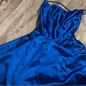 Blue Polyester Blend Top